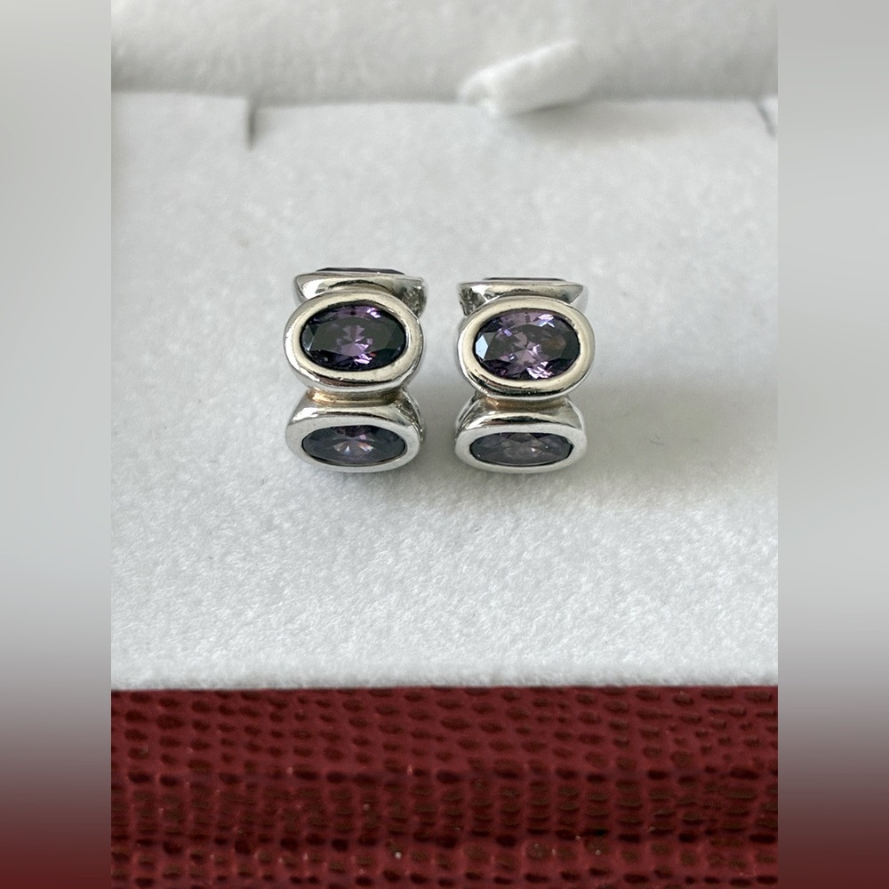 Pandora Purple Oval Lights Charm Set